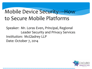 Mobile Device Security—How to Secure Mobile Platforms