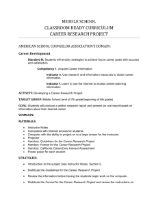 Classroom Ready Curriculum: Middle School Career Research Project