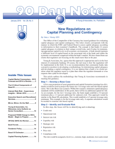 New Regulations on Capital Planning and Contingency