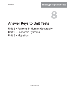 Answer Keys to Unit Tests