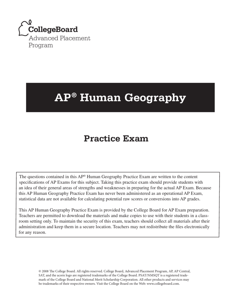 ap human geography practice exam online