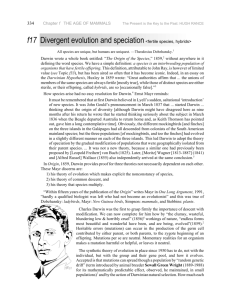 f17 Divergent evolution and speciation