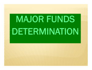 B2B 103 Major Fund Determination