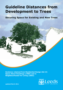 Guideline Distances from Development to Trees Securing