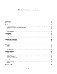 Chapter 2: Observational studies