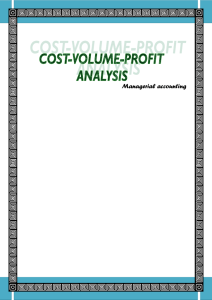 Cost-volume-profit analysis