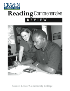 Reading Comprehensive - Craven Community College