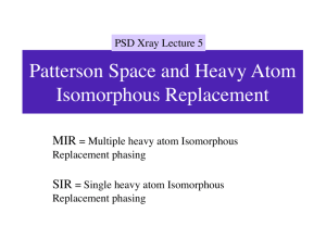 Patterson Space and Heavy Atom Isomorphous Replacement