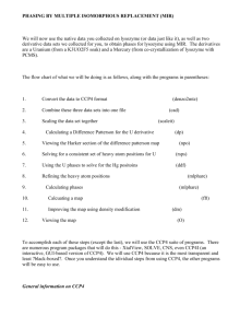 PHASING BY MULTIPLE ISOMORPHOUS REPLACEMENT (MIR