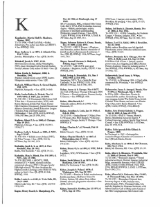 K | The Concise Dictionary of American Jewish Biography