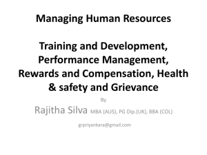Managing Human Resources Training and Development