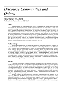 Discourse Communities and Onions
