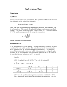 Weak acids and bases - ars