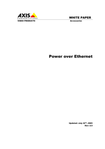 Power over Ethernet - Axis Communications