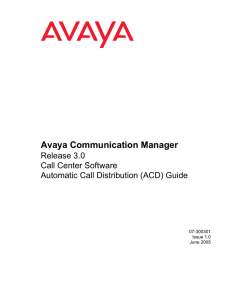Avaya Communication Manager Call Center Software Automatic