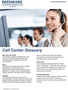 the DATAMARK Call Center Glossary.