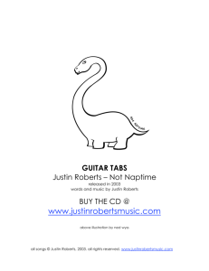 GUITAR TABS - Justin Roberts