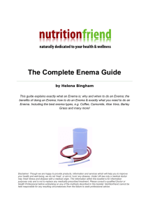 The Complete Enema Guide - Morgellons Disease Awareness