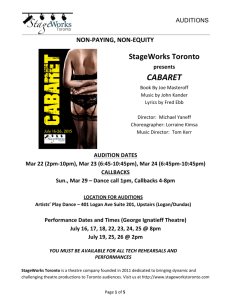 cabaret - StageWorks Toronto