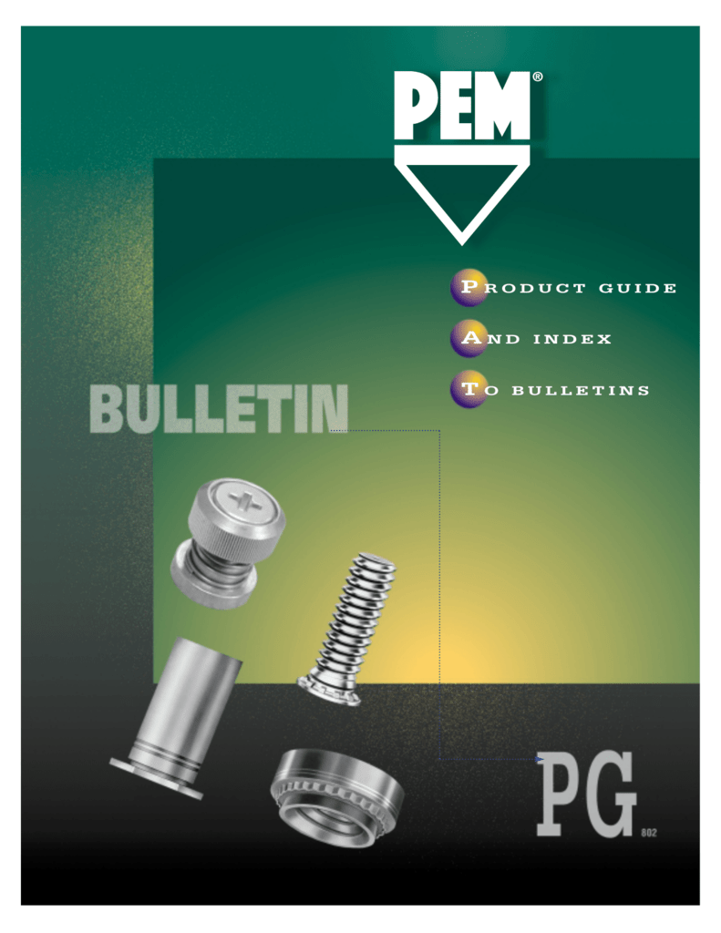 Pem Low-Displacement Head Studs FHLS-256-8 Types FHL/FHLS Unified