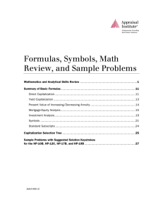 Formulas, Symbols, Math Review, and Sample