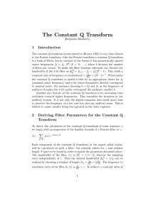 The Constant Q Transform