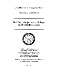 Bed Bugs - Importance, Biology, and Control Strategies