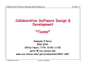 Collaborative Software Design & Development *Teams*