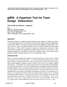 glBIS: A Hypertext Tool for Team Design Deliberation