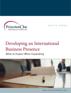 Developing an International Business Presence