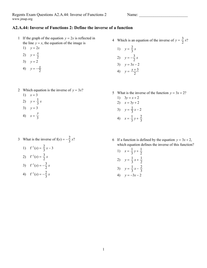 Examview A 44 Inverseoffunctions2 Tst