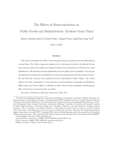 The Effects of Democratization on Public Goods and
