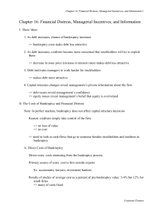 Chapter 17 - Capital Structure (Part I)