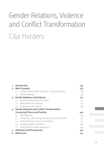 Gender Relations, Violence and Conflict Transformation