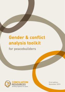 Gender & conflict analysis toolkit