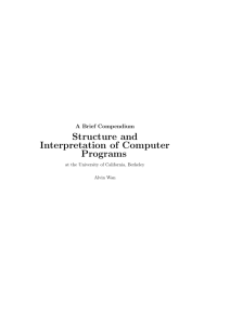 Structure and Interpretation of Computer Programs