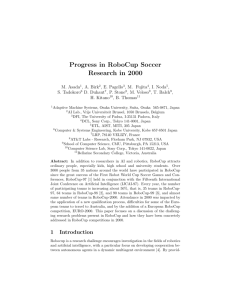 Progress in RoboCup Soccer Research in 2000