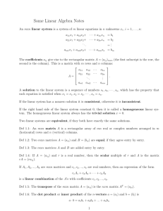 Some Linear Algebra Notes