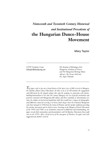 the Hungarian Dance-House Movement