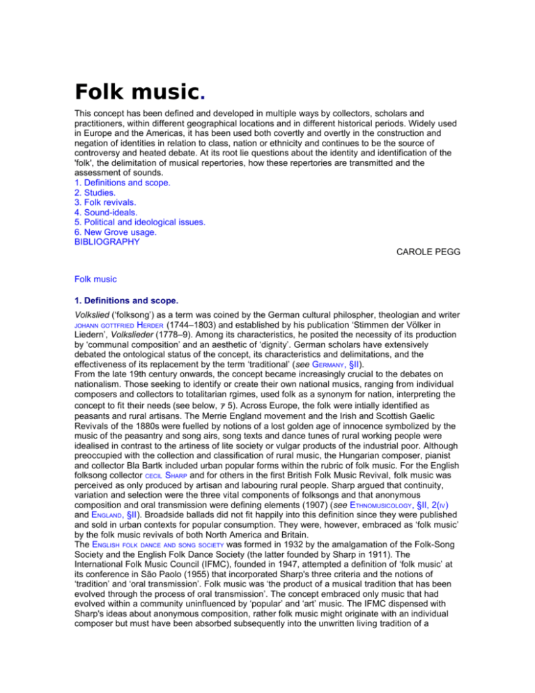 folk music thesis