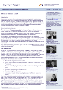 Direct or Indirect Loss? - Herbert Smith Freehills
