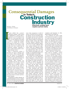 Consequential Damages in Today's Construction Industry