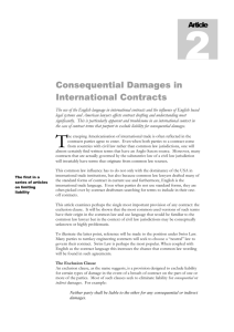 Consequential Damages in International Contracts