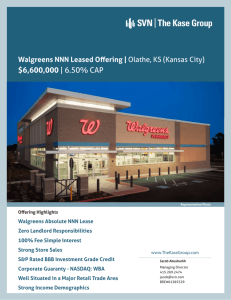 Walgreens NNN Leased Offering