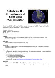 Calculating the Circumference of Earth using “Google Earth”