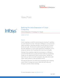 Realizing the Value Proposition of Cloud Computing