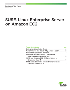 SUSE® Linux Enterprise Server on Amazon EC2