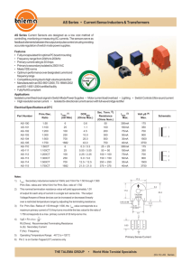 AS Series • Current Sense Inductors & Transformers