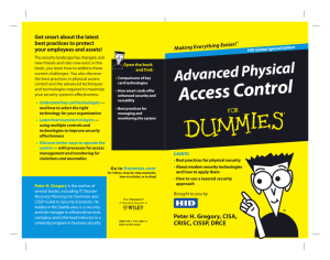 Advanced Physcial Access Control for Dummies