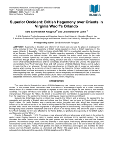 Superior Occident: British Hegemony over Orients in Virginia Woolf's